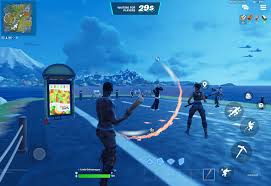 Playing fortnite mobile